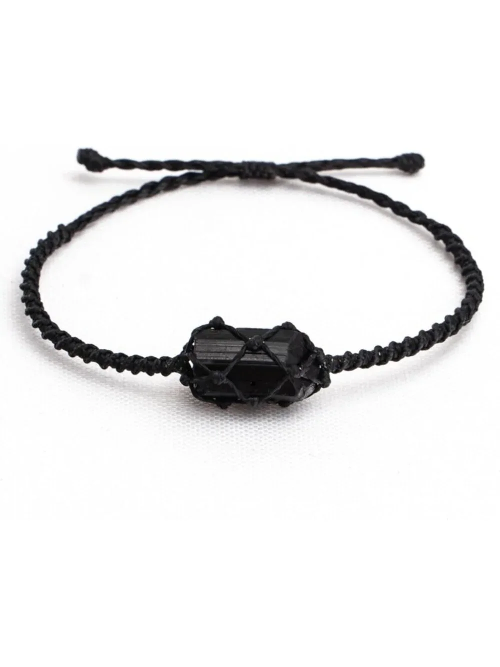 Raw Black Tourmaline Bracelet for Men & Women - Natural Healing Jewelry for